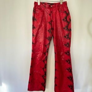 Revolt snake skin print pants